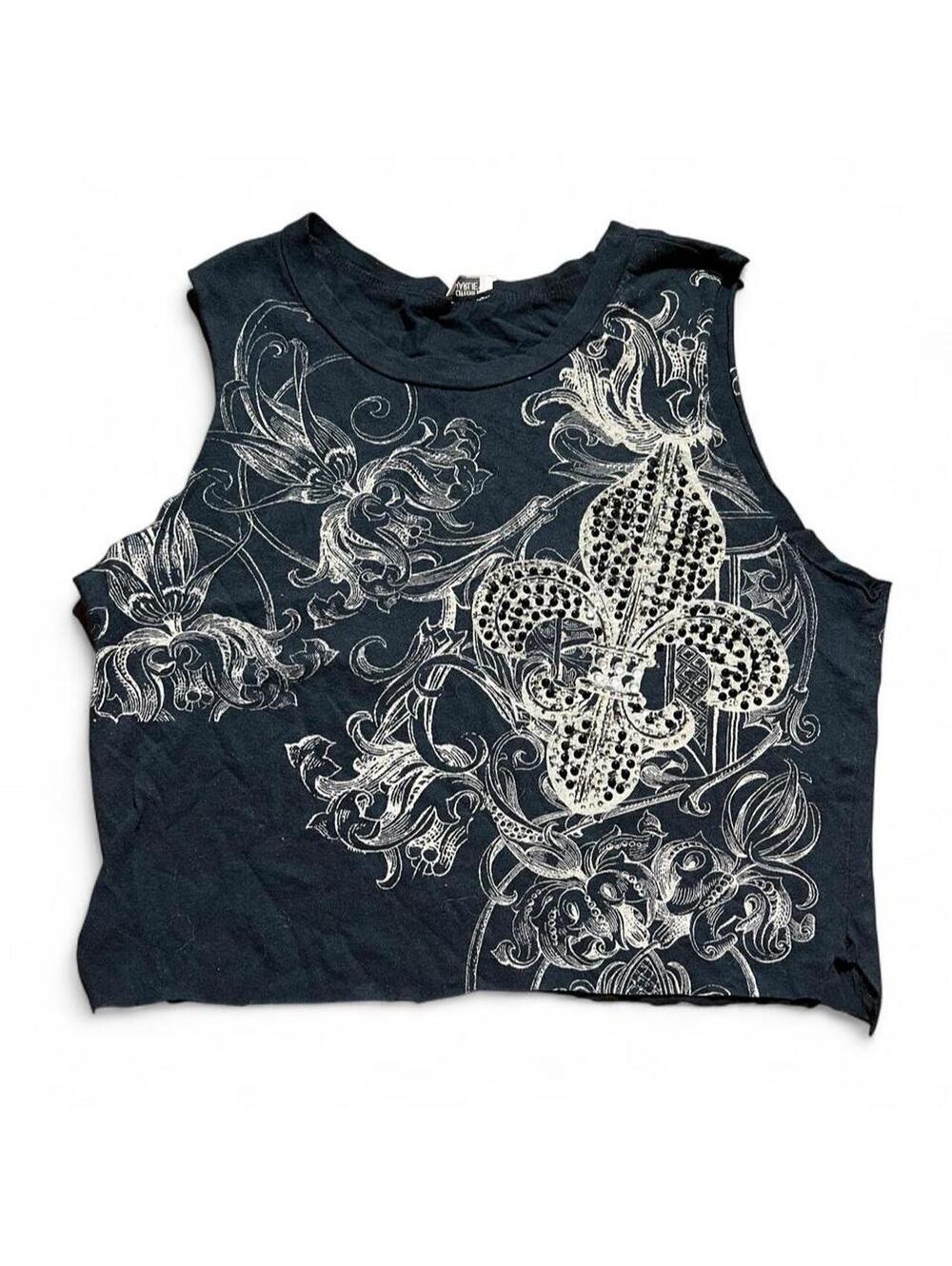 Vintage Y2K Charming Charlie Emo Goth Jessie Pinkman Style Cropped Tee
